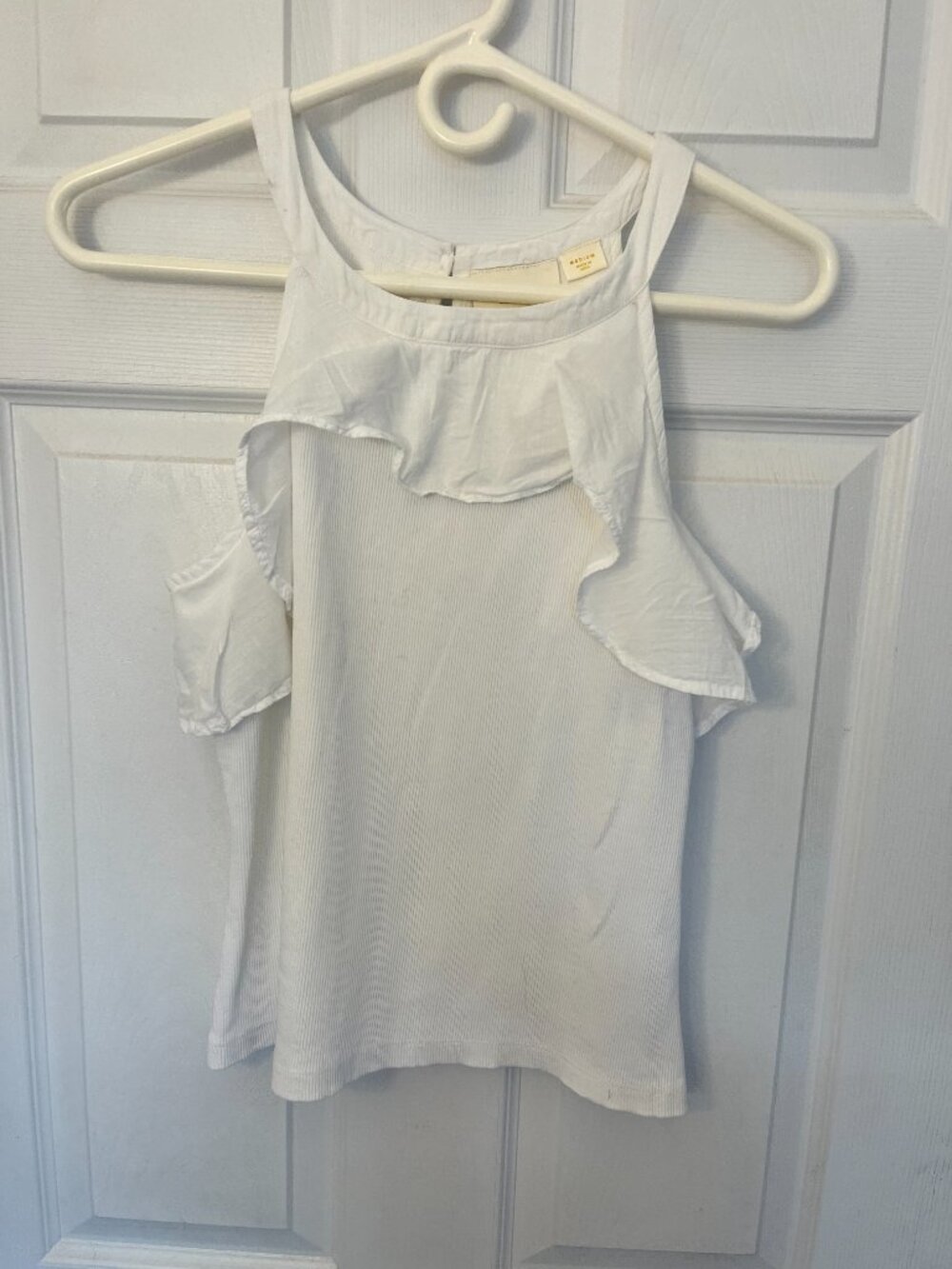 Maeve By Anthropologie Ruffled Rib Halter Tank - Picture 4 of 8